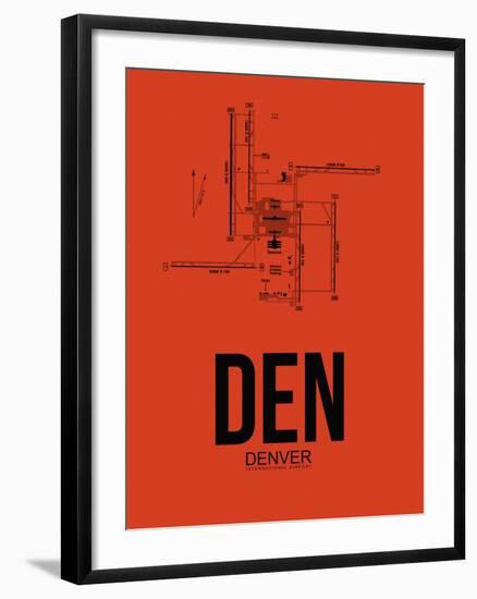 DEN Denver Airport Orange-NaxArt-Framed Art Print