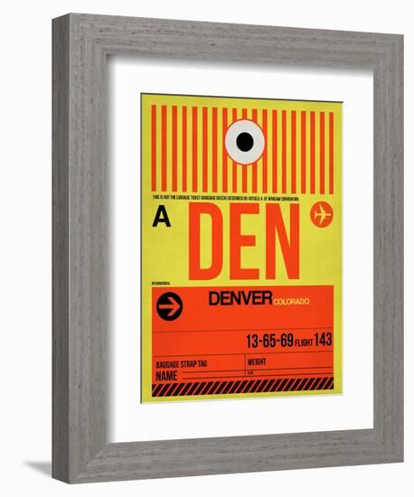 DEN Denver Luggage Tag 1-NaxArt-Framed Premium Giclee Print