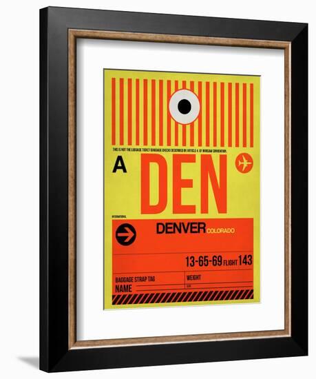 DEN Denver Luggage Tag 1-NaxArt-Framed Premium Giclee Print