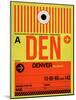 DEN Denver Luggage Tag 1-NaxArt-Mounted Art Print