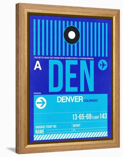 DEN Denver Luggage Tag 2-NaxArt-Framed Stretched Canvas