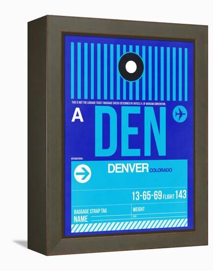 DEN Denver Luggage Tag 2-NaxArt-Framed Stretched Canvas