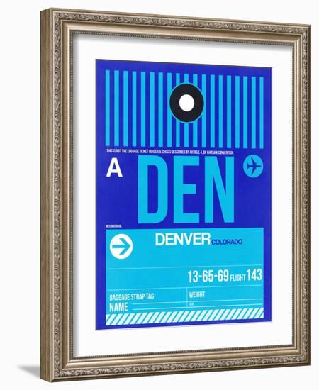 DEN Denver Luggage Tag 2-NaxArt-Framed Art Print