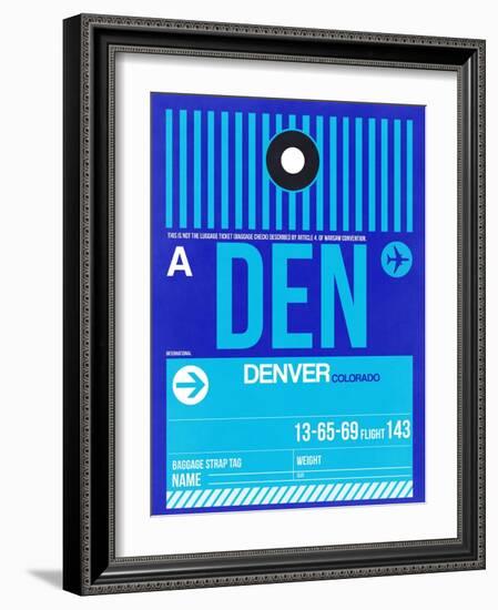 DEN Denver Luggage Tag 2-NaxArt-Framed Art Print