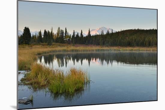 Denali Mountain and Wonder Lake at Sunrise-lijuan-Mounted Photographic Print