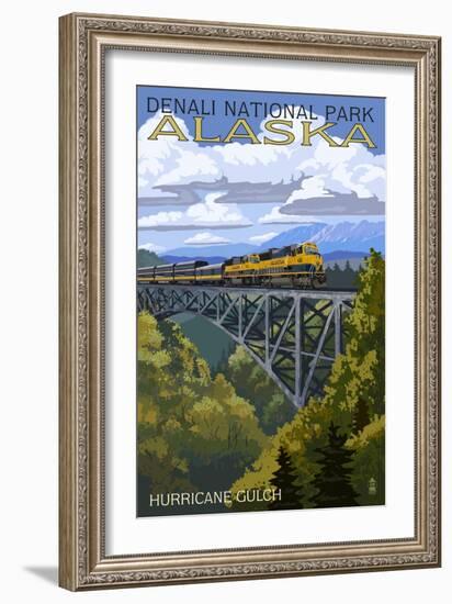 Denali National Park, Alaska - Hurricane Gulch-Lantern Press-Framed Art Print