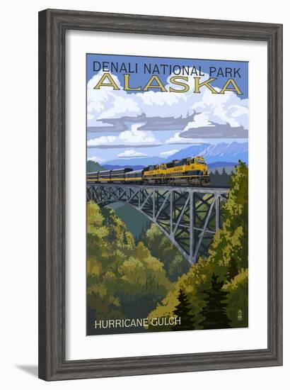 Denali National Park, Alaska - Hurricane Gulch-Lantern Press-Framed Art Print