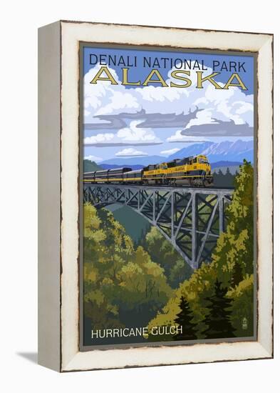 Denali National Park, Alaska - Hurricane Gulch-Lantern Press-Framed Stretched Canvas