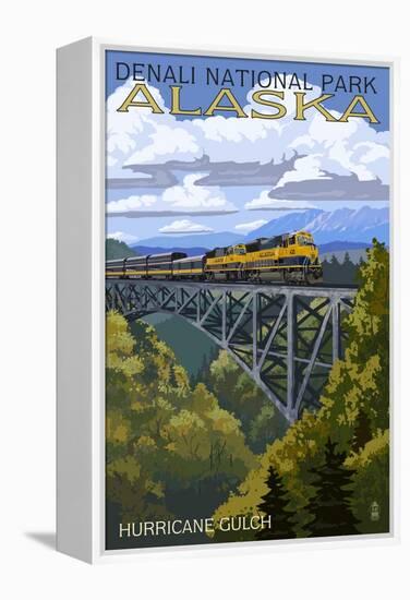 Denali National Park, Alaska - Hurricane Gulch-Lantern Press-Framed Stretched Canvas