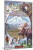 Denali National Park, Alaska - Park Views-Lantern Press-Mounted Art Print