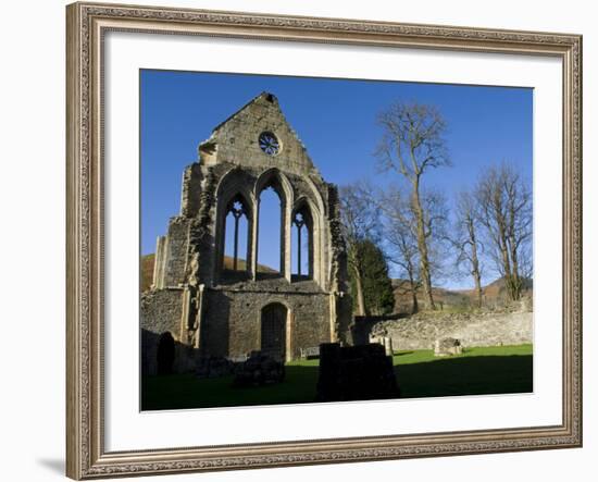 Denbighshire, Llangollen, the Striking Remains of Valle Crucis Abbey, Wales-John Warburton-lee-Framed Photographic Print