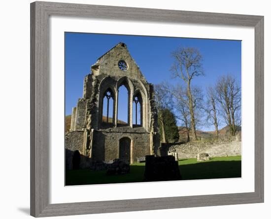 Denbighshire, Llangollen, the Striking Remains of Valle Crucis Abbey, Wales-John Warburton-lee-Framed Photographic Print