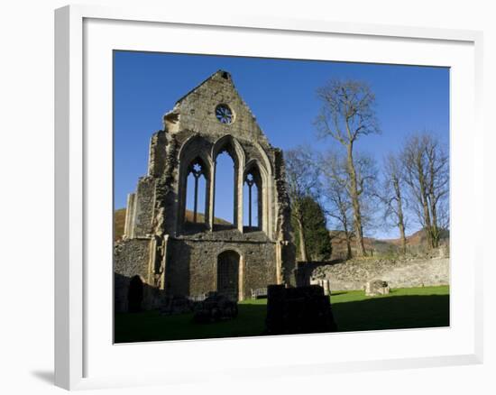Denbighshire, Llangollen, the Striking Remains of Valle Crucis Abbey, Wales-John Warburton-lee-Framed Photographic Print
