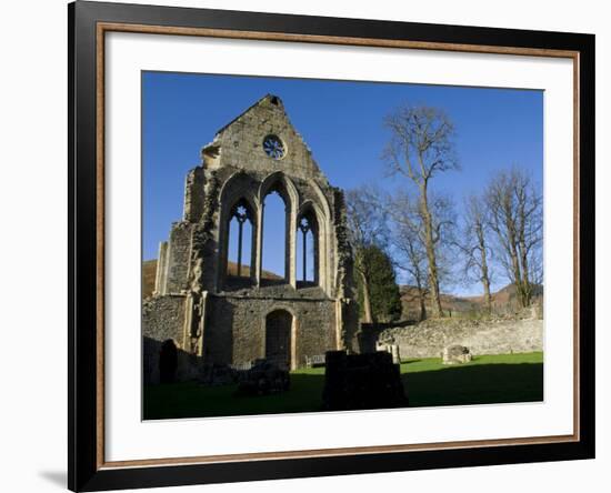 Denbighshire, Llangollen, the Striking Remains of Valle Crucis Abbey, Wales-John Warburton-lee-Framed Photographic Print