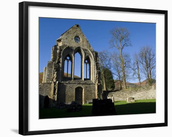 Denbighshire, Llangollen, the Striking Remains of Valle Crucis Abbey, Wales-John Warburton-lee-Framed Photographic Print