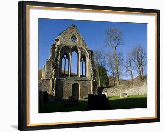 Denbighshire, Llangollen, the Striking Remains of Valle Crucis Abbey, Wales-John Warburton-lee-Framed Photographic Print