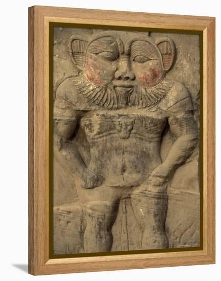 Dendera Temple, Temple of Hathor, and God Bes, Egypt-Claudia Adams-Framed Premier Image Canvas