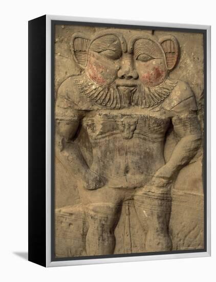 Dendera Temple, Temple of Hathor, and God Bes, Egypt-Claudia Adams-Framed Premier Image Canvas