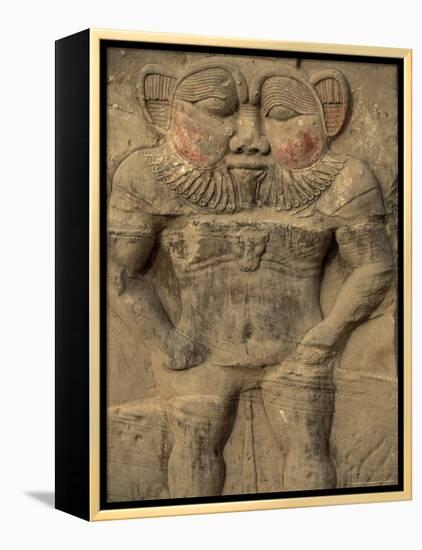 Dendera Temple, Temple of Hathor, and God Bes, Egypt-Claudia Adams-Framed Premier Image Canvas