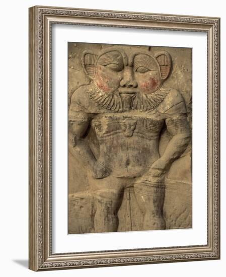 Dendera Temple, Temple of Hathor, and God Bes, Egypt-Claudia Adams-Framed Photographic Print