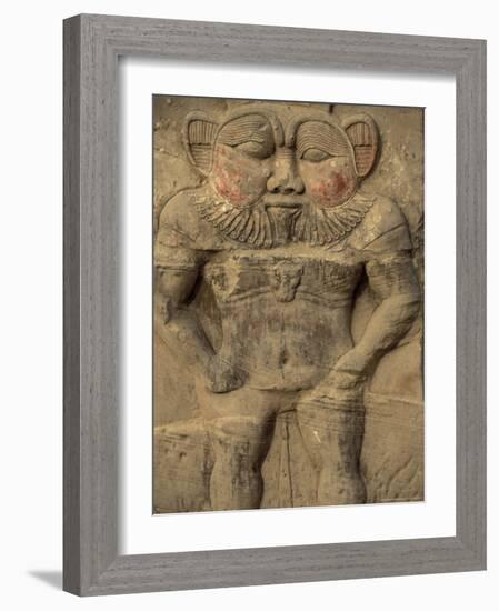 Dendera Temple, Temple of Hathor, and God Bes, Egypt-Claudia Adams-Framed Photographic Print