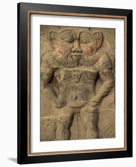 Dendera Temple, Temple of Hathor, and God Bes, Egypt-Claudia Adams-Framed Photographic Print