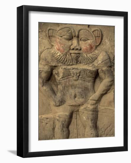 Dendera Temple, Temple of Hathor, and God Bes, Egypt-Claudia Adams-Framed Photographic Print