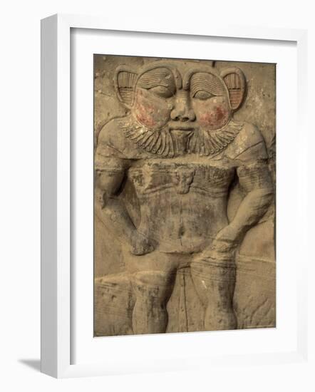 Dendera Temple, Temple of Hathor, and God Bes, Egypt-Claudia Adams-Framed Photographic Print