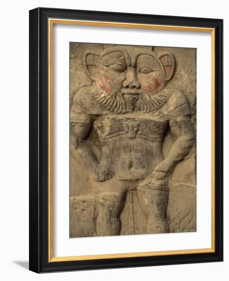 Dendera Temple, Temple of Hathor, and God Bes, Egypt-Claudia Adams-Framed Photographic Print