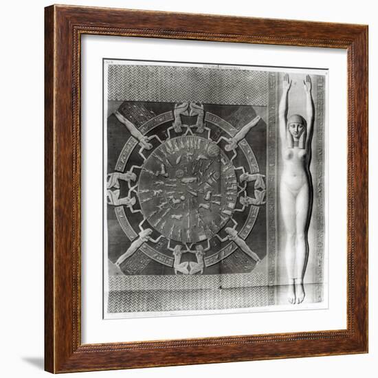 Dendera Zodiac, Engraved in 1802-Dominique Vivant Denon-Framed Giclee Print