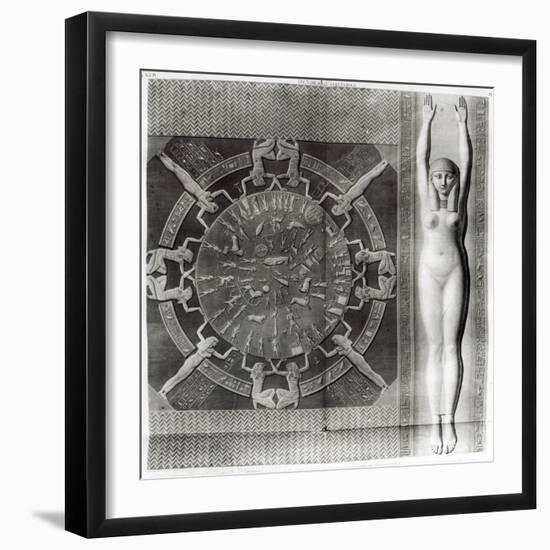 Dendera Zodiac, Engraved in 1802-Dominique Vivant Denon-Framed Giclee Print