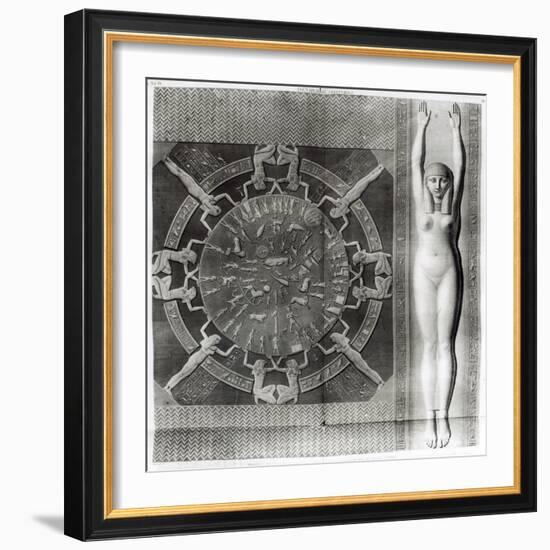 Dendera Zodiac, Engraved in 1802-Dominique Vivant Denon-Framed Giclee Print