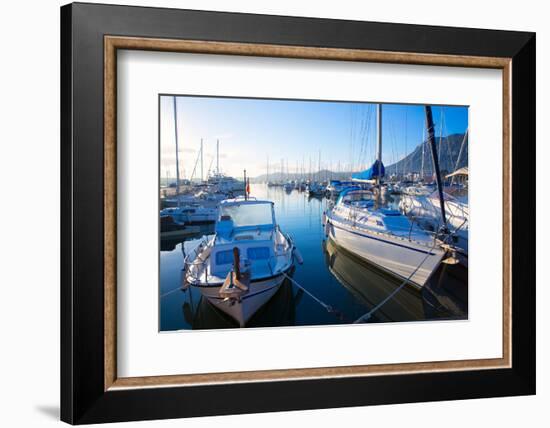 Denia Marina Boats in Alicante Valencia Province of Spain-holbox-Framed Photographic Print