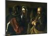 Denial of St Peter, 1610-Michelangelo Merisi da Caravaggio-Mounted Giclee Print