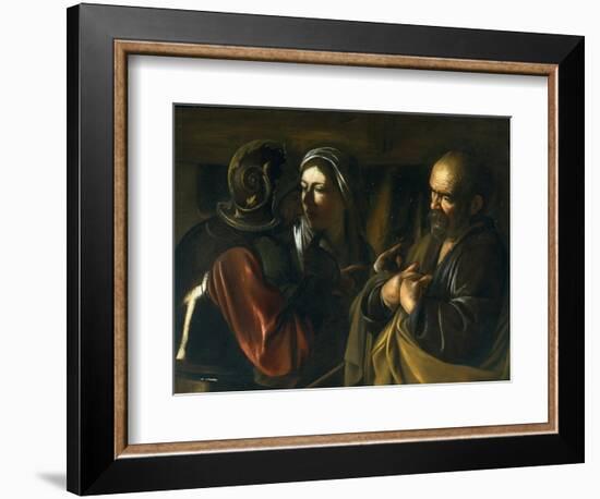 Denial of St Peter, 1610-Michelangelo Merisi da Caravaggio-Framed Giclee Print