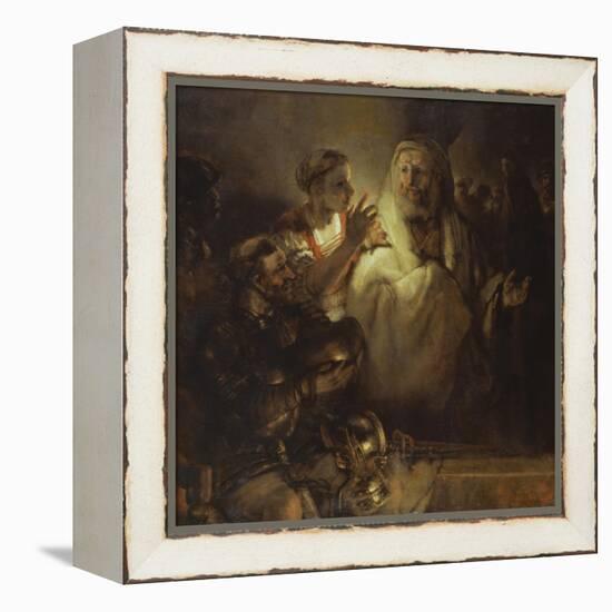 Denial of St. Peter-Rembrandt van Rijn-Framed Premier Image Canvas