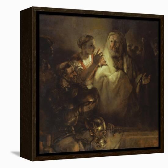 Denial of St. Peter-Rembrandt van Rijn-Framed Premier Image Canvas