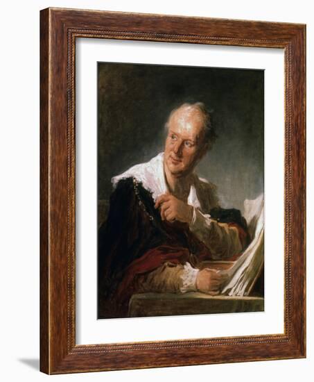 Denis Diderot, 18th Century French Man of Letters and Encyclopaedist, C1755-1784-Jean-Honore Fragonard-Framed Giclee Print
