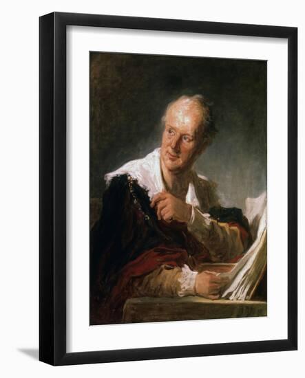 Denis Diderot, 18th Century French Man of Letters and Encyclopaedist, C1755-1784-Jean-Honore Fragonard-Framed Giclee Print