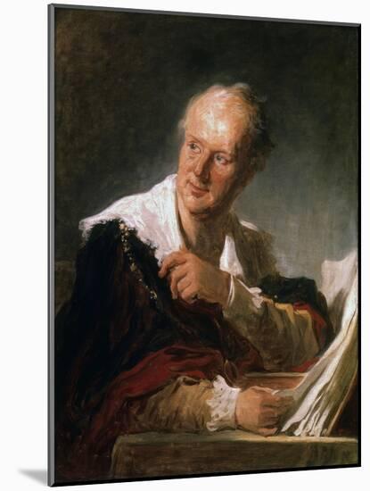 Denis Diderot, 18th Century French Man of Letters and Encyclopaedist, C1755-1784-Jean-Honore Fragonard-Mounted Giclee Print