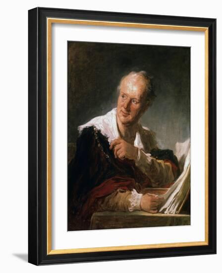 Denis Diderot, 18th Century French Man of Letters and Encyclopaedist, C1755-1784-Jean-Honore Fragonard-Framed Giclee Print