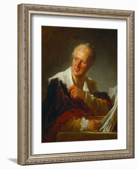 Denis Diderot, French Writer-Jean-Honoré Fragonard-Framed Giclee Print