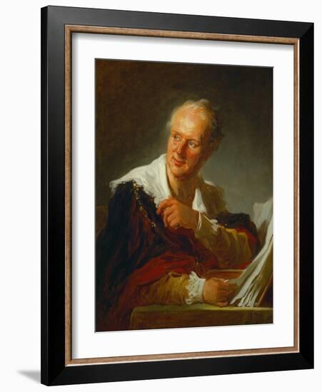 Denis Diderot, French Writer-Jean-Honoré Fragonard-Framed Giclee Print