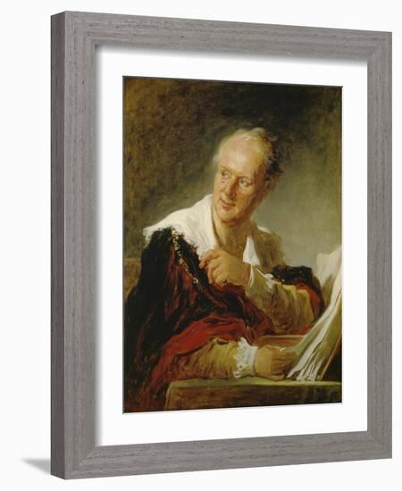 Denis Diderot, Um 1769-Jean-Honoré Fragonard-Framed Giclee Print