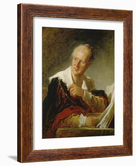 Denis Diderot, Um 1769-Jean-Honoré Fragonard-Framed Giclee Print