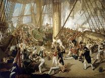 The Fall of Horatio Nelson (1758-1805), at the Battle of Trafalgar, October 21, 1805-Denis Dighton-Giclee Print