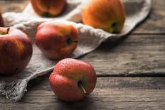 Red Apples and Towel on the Old Boards Horizontal-Denis Karpenkov-Framed Photographic Print