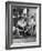 Denise Bourgeois and Claude Bessy Taking a Breather in Front of a Degas Background-Walter Sanders-Framed Photographic Print