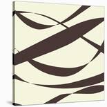 Maidenhair (white on black)-Denise Duplock-Stretched Canvas