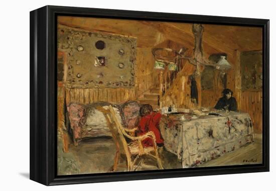 Denise Natanson and Marcelle Aron at the Summer House, Villerville, Normandie-Edouard Vuillard-Framed Premier Image Canvas